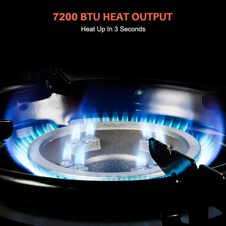 Camplux Dual Fuel Camping Stove, Portable Butane Stove 7200 Btu, Single